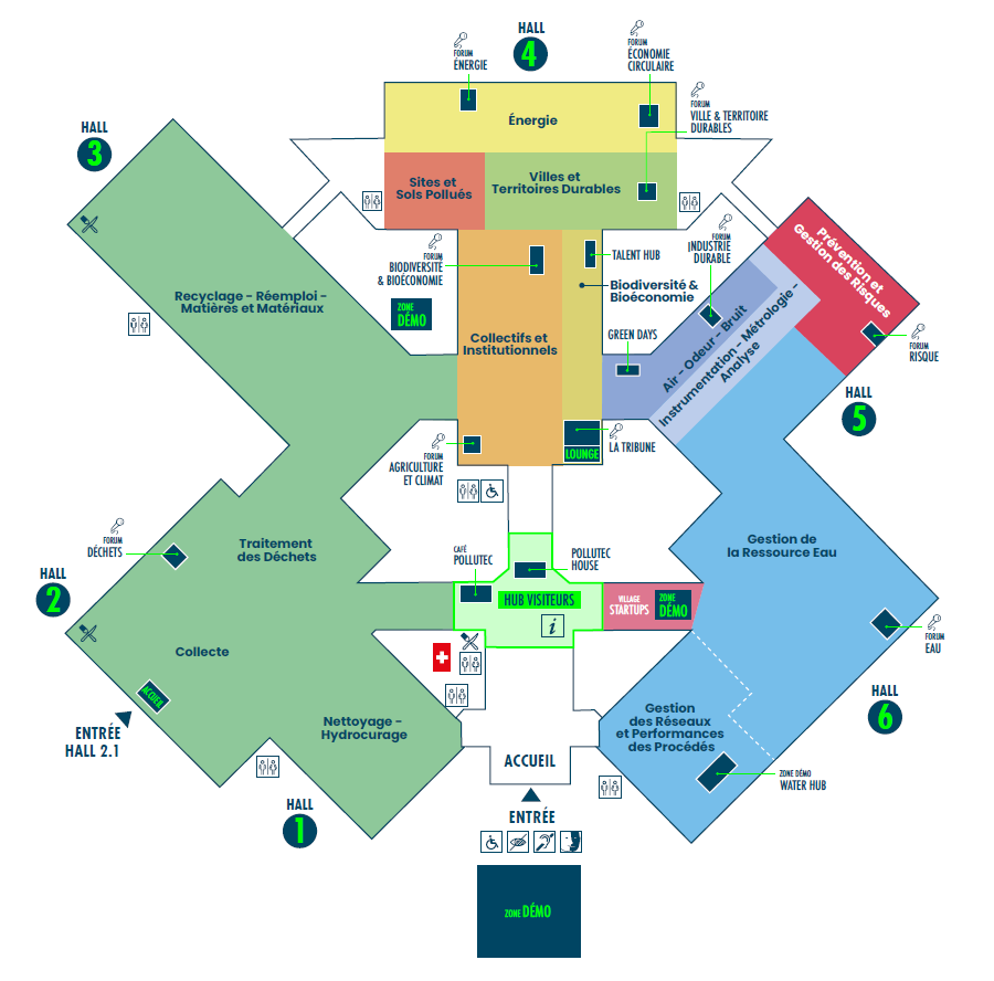 Plan salon Pollutec Lyon 2025