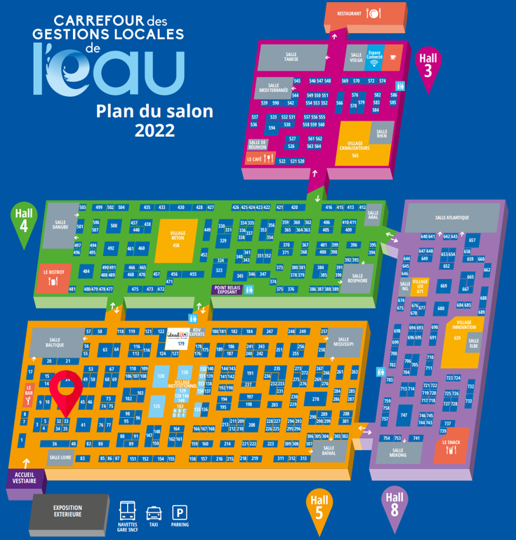 Plan du salon CGLE - Stand H5-33 - AREAL